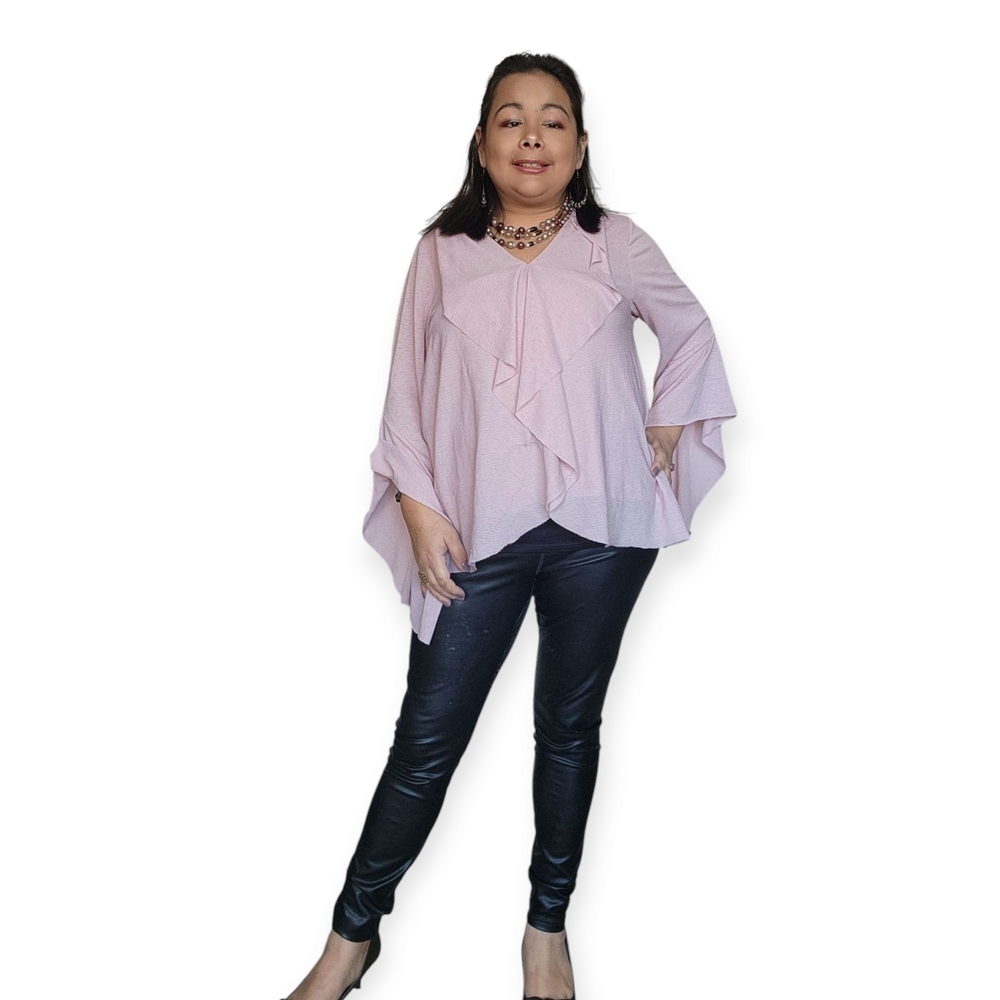 Splash Pink Ruffle Blouse - Picture 9 of 16